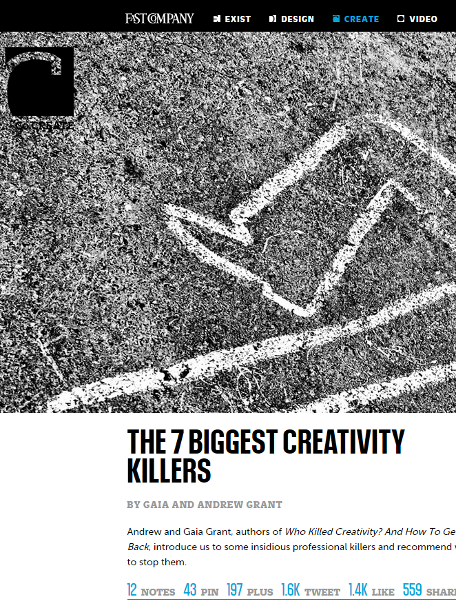 FastCompany The 7 Biggest Creativity Killers