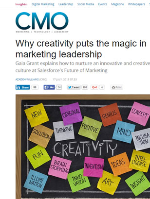 CMO Creativity Magazine: Why creativity puts the magic in marketing leadership
